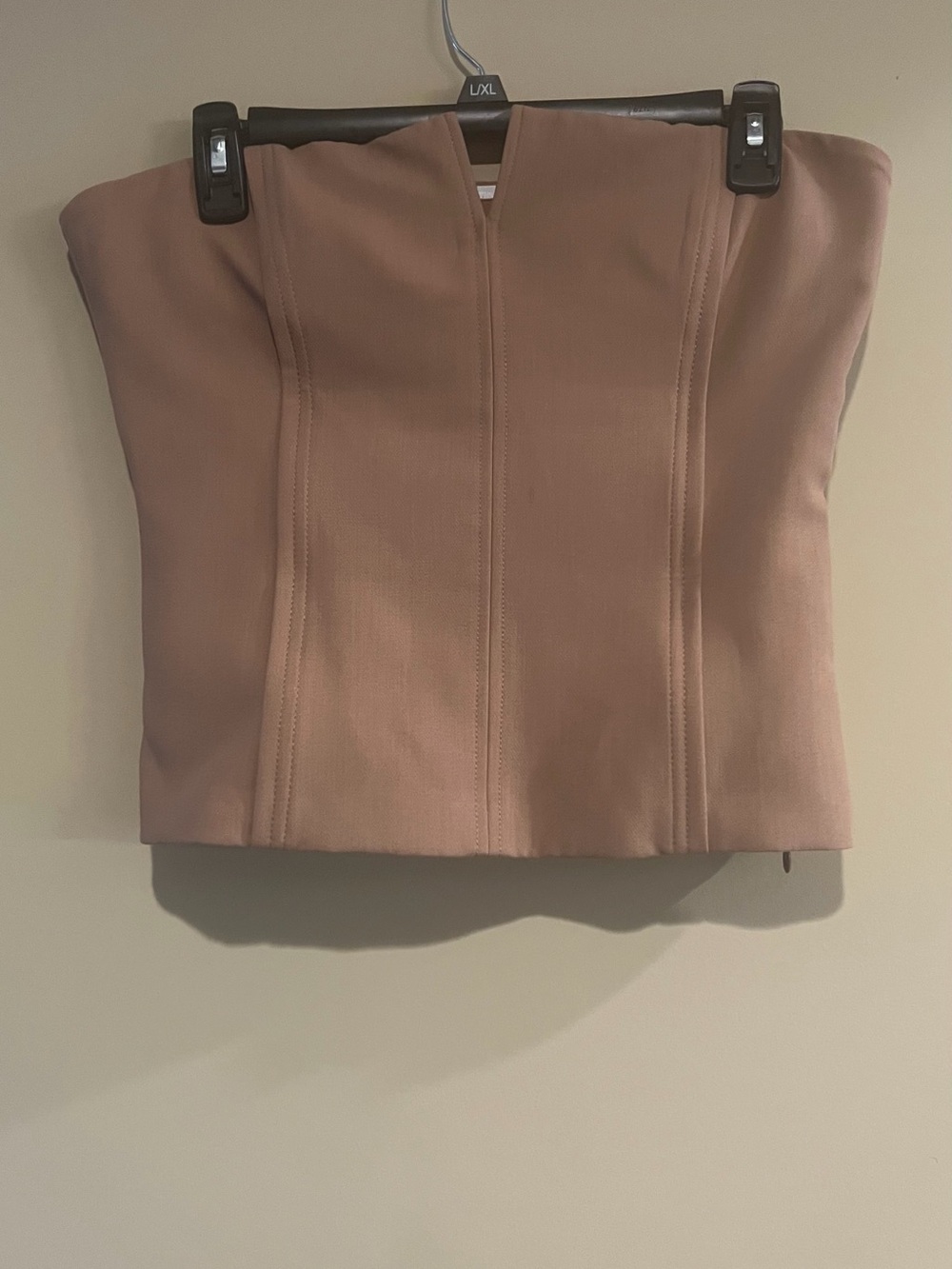 Zara Nude Brown Strapless Corset Bustier Top – Size M